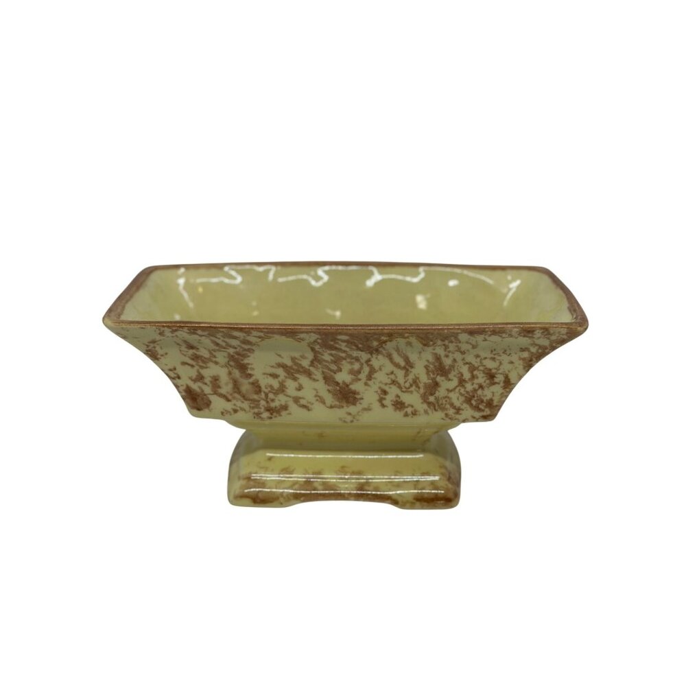 Vintage Salem Ceramic Footed Square Planter Mid-Century Bonsai‎ Pot Indoor Decor